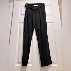 NY&CO 7TH Avenue Design Studio Black Tie Belt Ankle Pants Size XS
